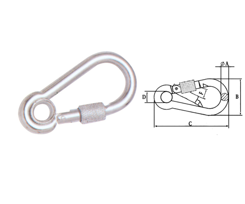 Snap Hook With Eyelet And ScrewZinc Plated