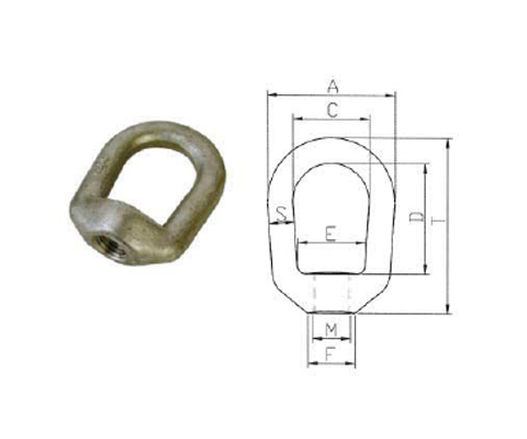 G400 US type oval eye nut